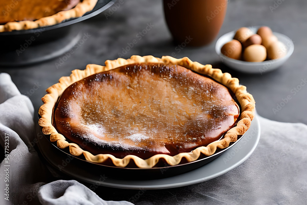 Apple pie in a table aesthetic studio shoot for commercial marketing and promotion. Generative AI. Apple pie in a table aesthetic studio shoot for commercial marketing and promotion. Generative AI.