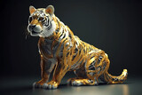 Modern Abstract Tiger Concept Design. Epic Tiger Background.