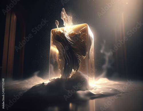 restraint of emotions and energy. abstraction. Generative AI