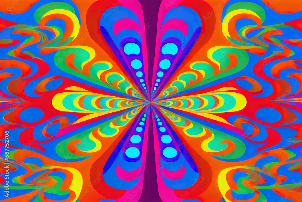 Trippy and retro background. Generative Ai Trippy and retro background. Generative Ai