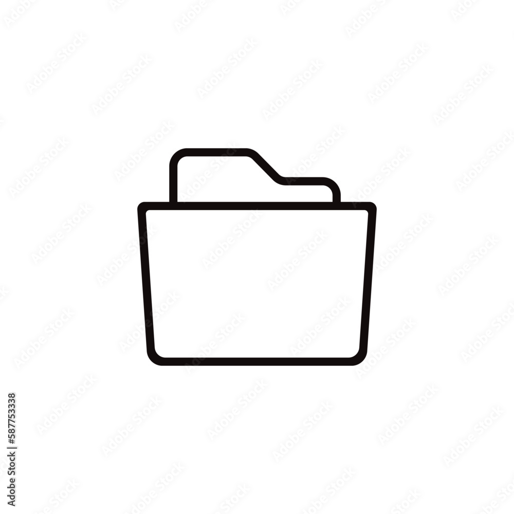 Folder vector icon. Linear folder flat sign design. Folder symbol pictogram. UX UI icon Folder vector icon. Linear folder flat sign design. Folder symbol pictogram. UX UI icon