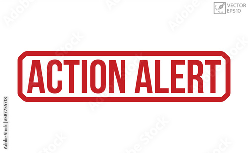 Action Alert rubber stamp vector illustration on white background. Action Alert rubber stamp