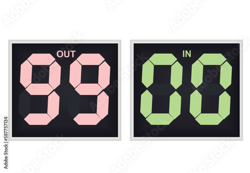 Soccer substitution board. vector illustration