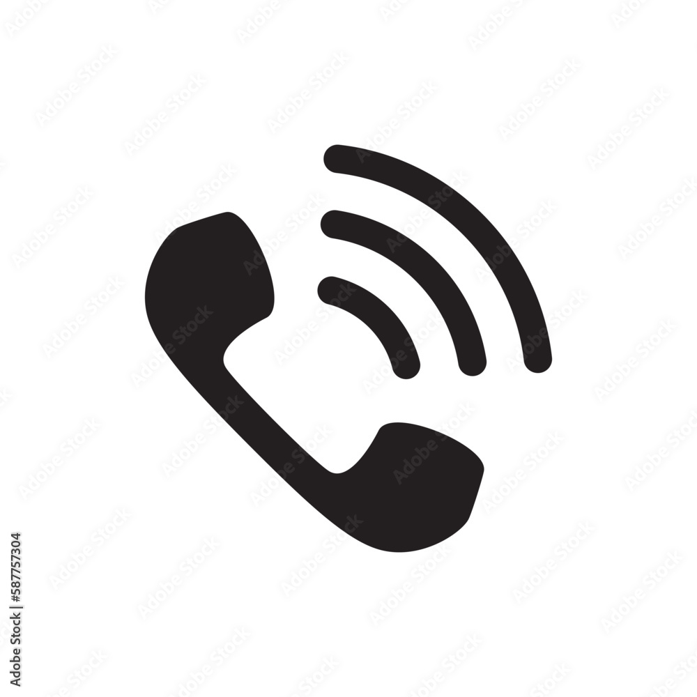 Handset vector icon. Phone handset flat sign design. Handset sybmol
