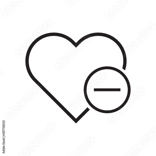 Heart vector icon. Heart vector sign. Love linear heart icon. Valentines day heart icon. Heart symbol pictogram. UX UI icon