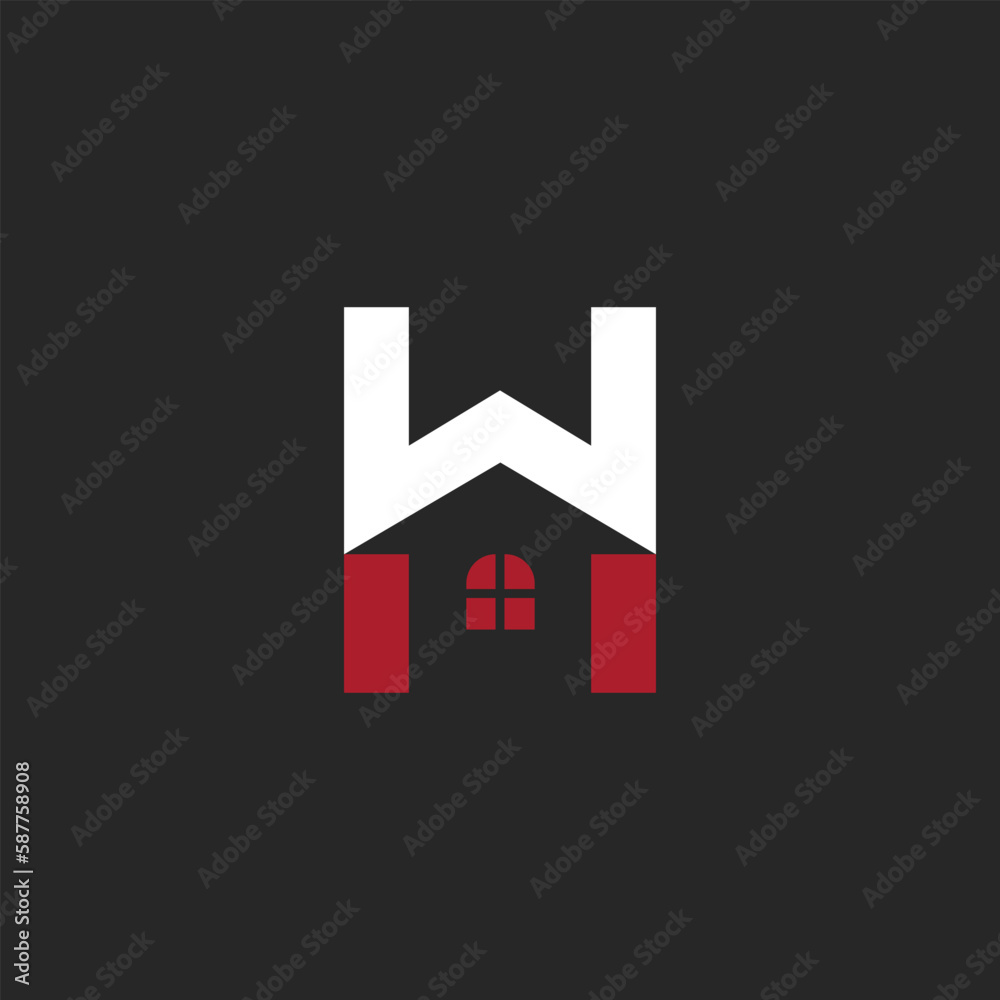 modern creative WH logo designs. Initial WH icon Logo