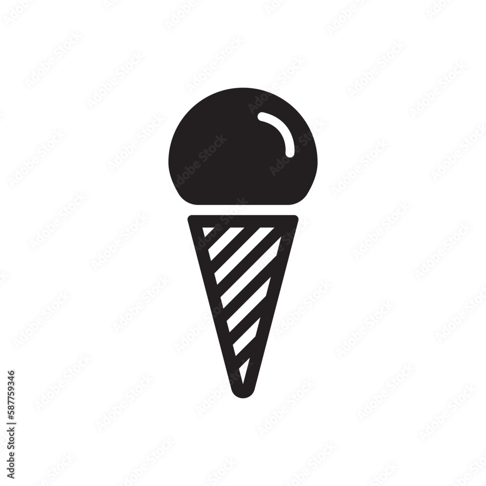 Ice Cream vector icon. Ice-cream flat sign design. Ice cream symbol pictogram. UX UI icon Ice Cream vector icon. Ice-cream flat sign design. Ice cream symbol pictogram. UX UI icon