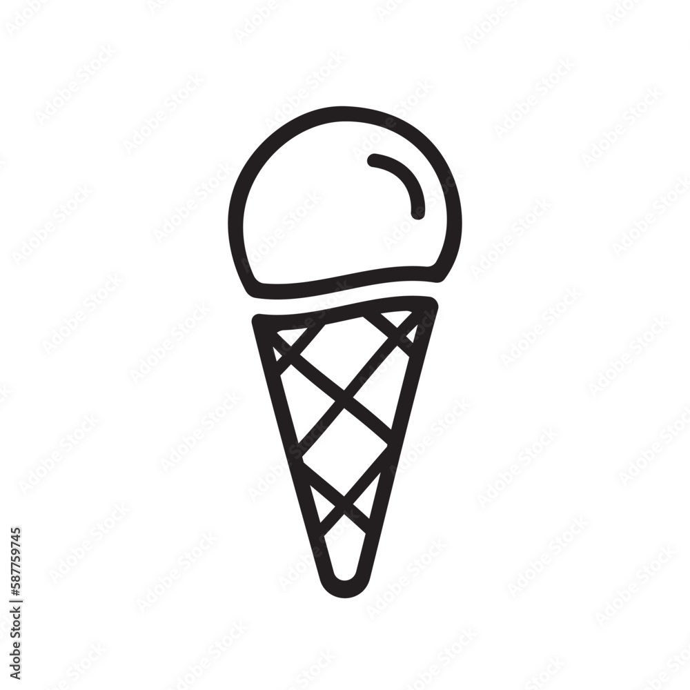 Ice Cream vector icon. Ice-cream flat sign design. Ice cream symbol pictogram. UX UI icon Ice Cream vector icon. Ice-cream flat sign design. Ice cream symbol pictogram. UX UI icon
