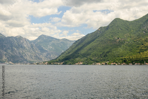 The picturesque Bay of Kotor seen from Perast, a port city in Montenegro © vivoo