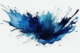 Dark Blue Grunge Paint Strokes On A Light Background. Generative AI