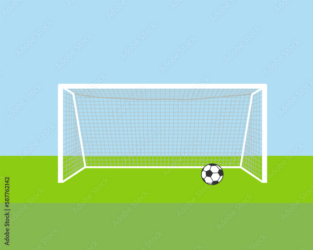 Fototapeta premium Soccer field icon. Football flat style vector ilustration.