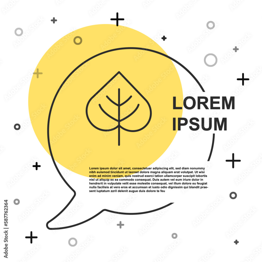 Black line Leaf icon isolated on white background. Leaves sign. Fresh natural product symbol. Random dynamic shapes. Vector Black line Leaf icon isolated on white background. Leaves sign. Fresh natural product symbol. Random dynamic shapes. Vector