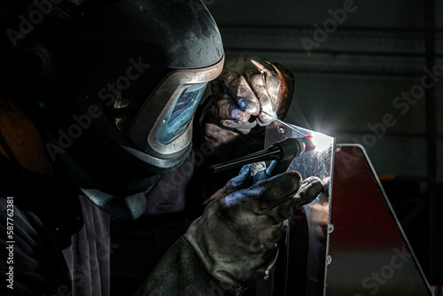 welder at work in a workshop