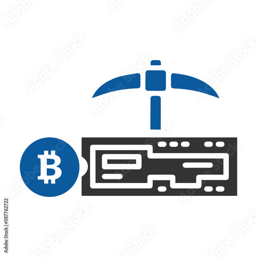 Gpu, minig, bitcoin, coin, cryptocurrency icon photo