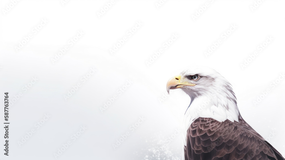animal on the white Background a Eagle generative ai animal on the white Background a Eagle generative ai