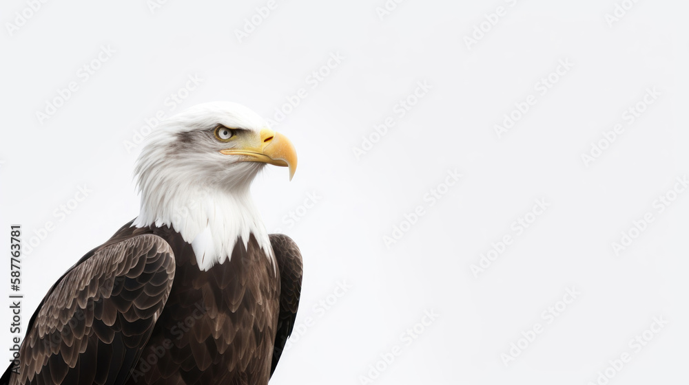 animal on the white Background a Eagle generative ai animal on the white Background a Eagle generative ai