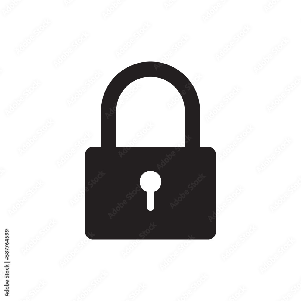 Lock vector linear icon. Private lock flat sign design. Padlock symbol. UX UI icon Lock vector linear icon. Private lock flat sign design. Padlock symbol. UX UI icon