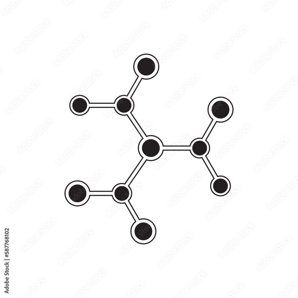 Molecule vector icon. DNA icon. Laboratory molecule flat sign. Nano DNA line icon. Molecule symbol pictogram. UX UI icon Molecule vector icon. DNA icon. Laboratory molecule flat sign. Nano DNA line icon. Molecule symbol pictogram. UX UI icon