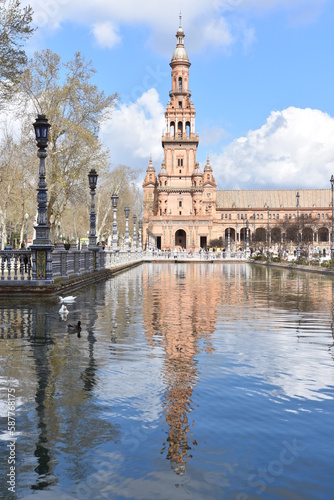 Spanish square in Seville in Maria Luisa Park, Europe, Andalusia, history
