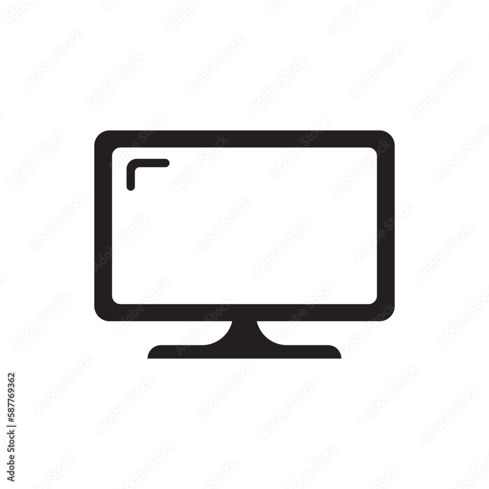 Monitor vector icon. Screen flat sign design. TV pictogram symbol. Television vector icon. UX UI icon Monitor vector icon. Screen flat sign design. TV pictogram symbol. Television vector icon. UX UI icon