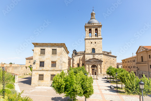 Herrasti square and the Cathedral of Santa Maria in Ciudad Rodrigo, province of Salamanca, Castile and Leon, Spain photo