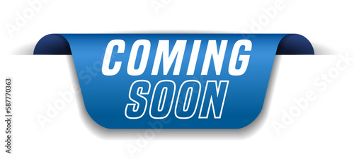 Colorful vector flat design banner coming soon. This sign is well adapted for web design.