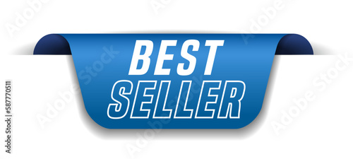 Colorful vector flat design banner best seller. This sign is well adapted for web design.