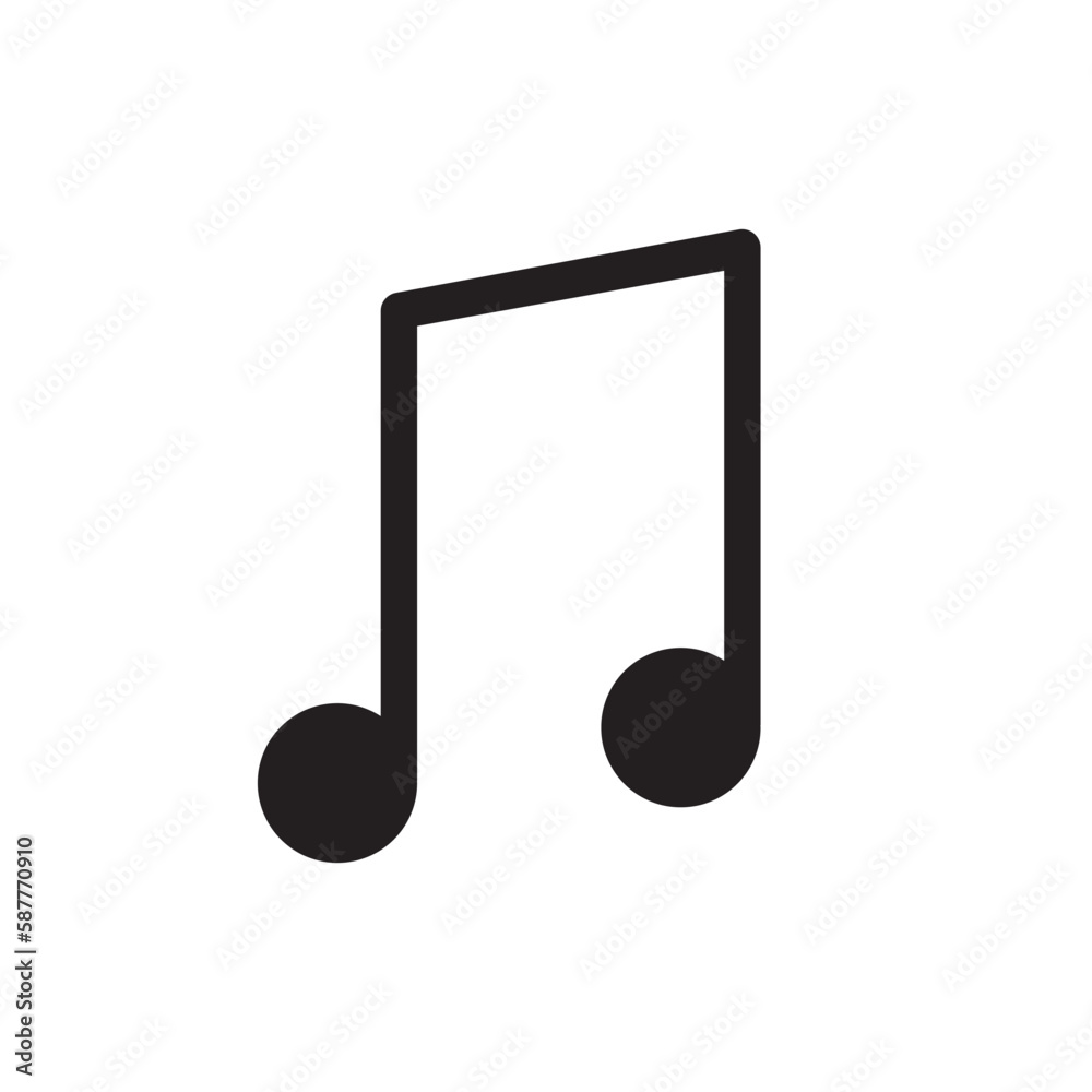 Music vector icon. Music note flat sign design. EPS 10 music note symbol pictogram Music vector icon. Music note flat sign design. EPS 10 music note symbol pictogram