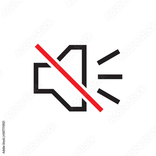 Audio speaker vector icon. Stereo sound call speaker symbol pictogram. Mute icon. Media speaker flat sign design. UX UI icon