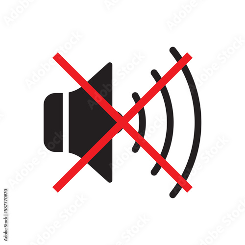 Audio speaker vector icon. Stereo sound call speaker symbol pictogram. Mute icon. Media speaker flat sign design. UX UI icon