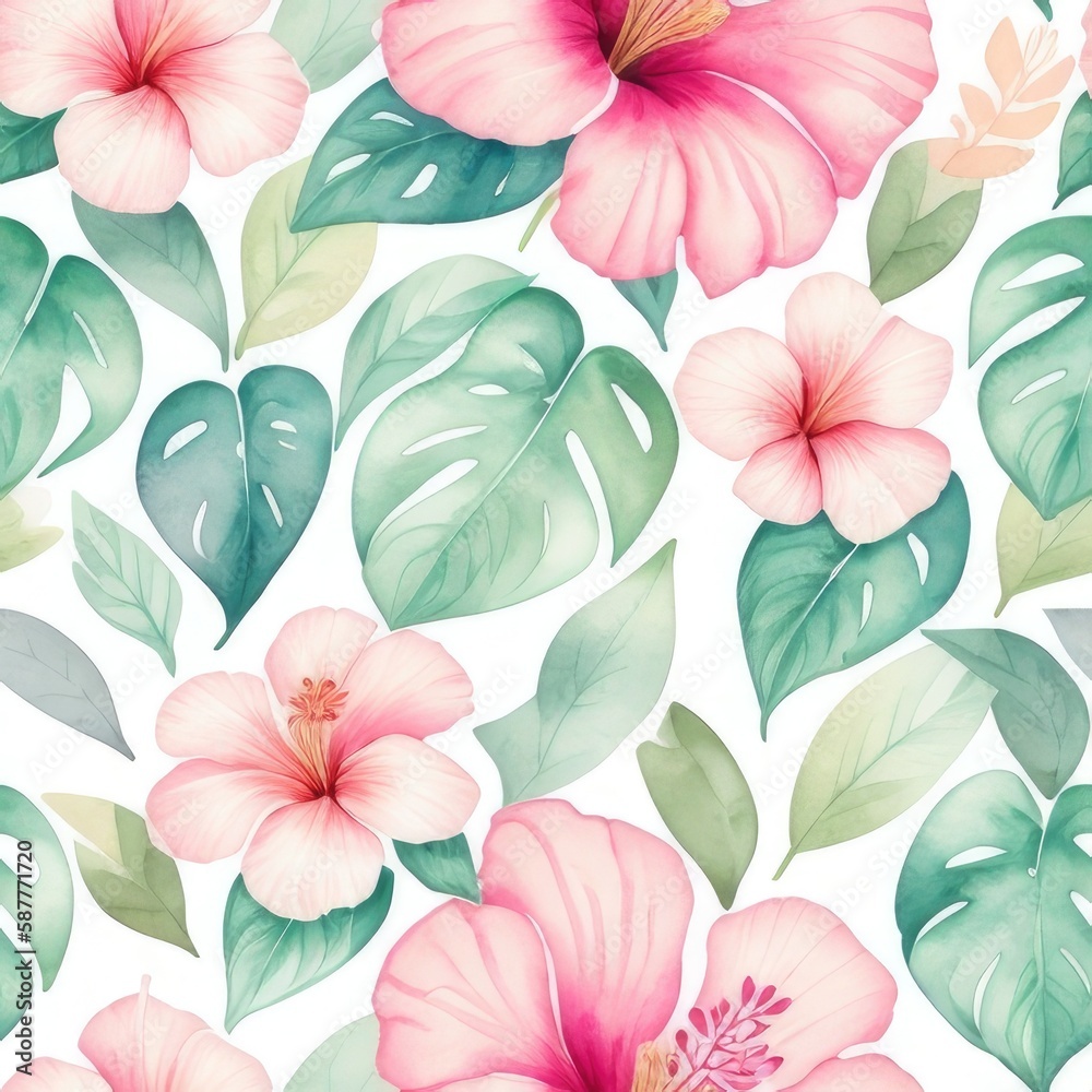seamless watercolor floral pattern