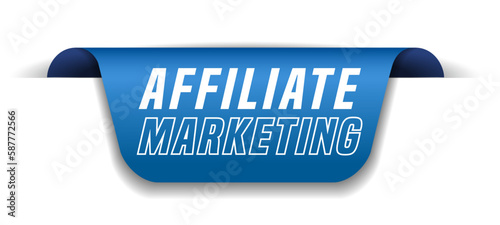 Colorful vector flat design banner affiliate marketing. This sign is well adapted for web design.