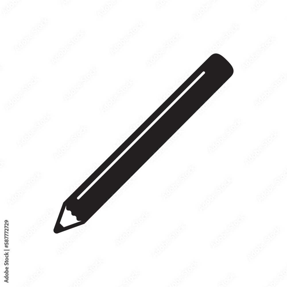 Pencil vector icon. Pencil for drawing flat sign design. Pencil symbol pictogram. UX UI icon