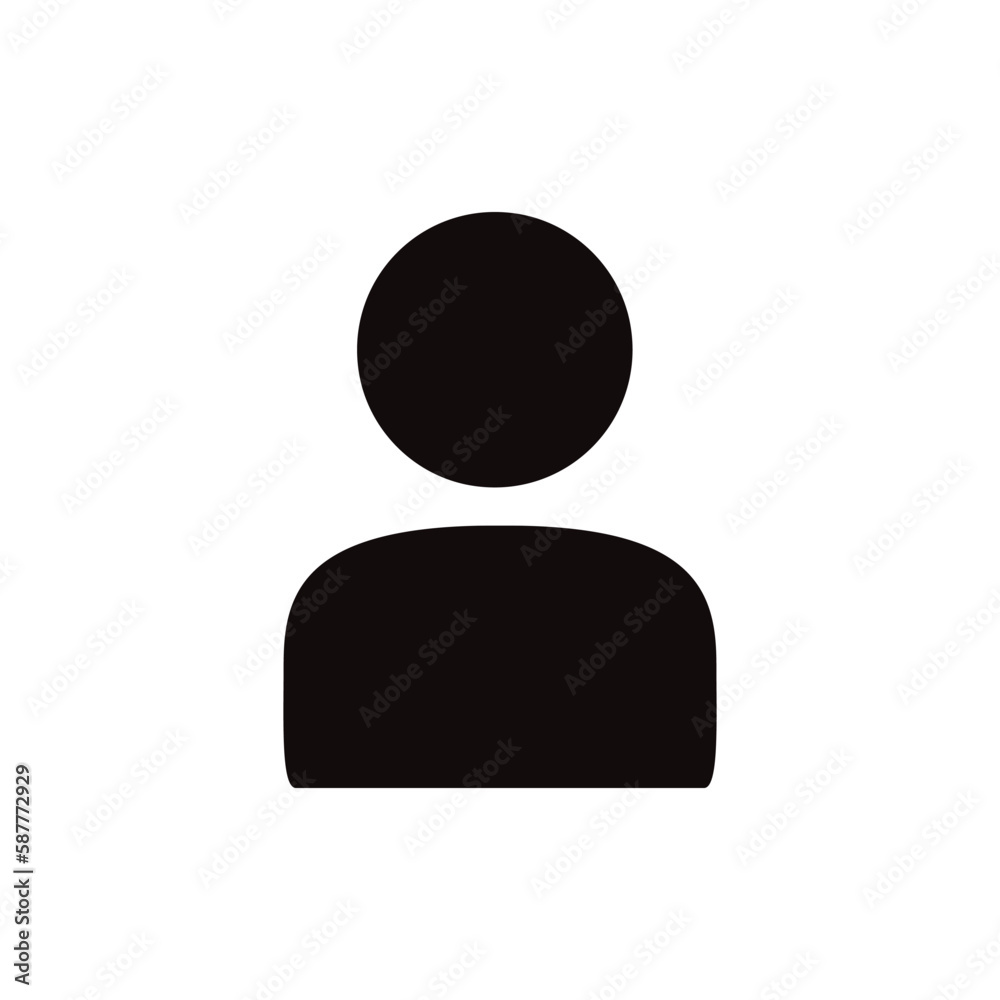 User vector icon. Add member person flat sign design. Man linear pictogram. Illustration of user symbol pictogram. UX UI icon