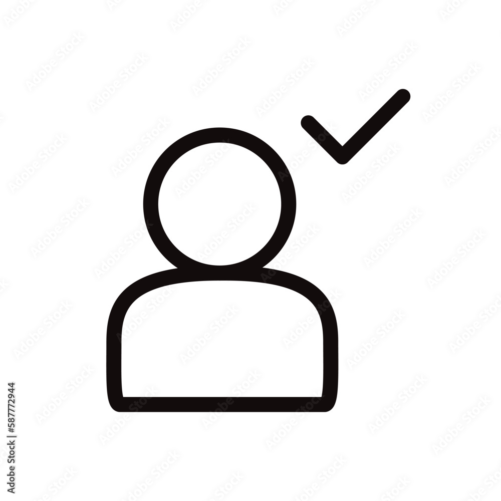 User vector icon. Add member person flat sign design. Man linear pictogram. Illustration of user symbol pictogram. UX UI icon User vector icon. Add member person flat sign design. Man linear pictogram. Illustration of user symbol pictogram. UX UI icon