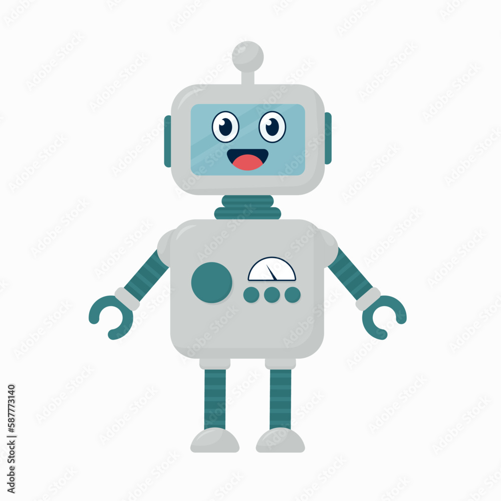 cute robot character vector illustration cute robot character vector illustration