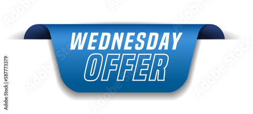 Colorful vector flat design banner wednesday offer. This sign is well adapted for web design.