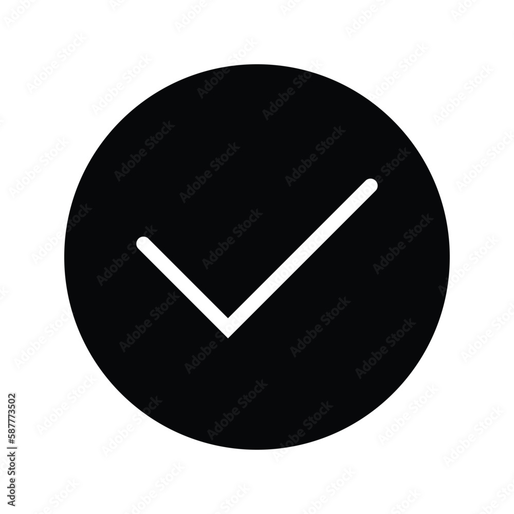 Check Mark Isolated Flat Web Mobile Icon Check Mark Isolated Flat Web Mobile Icon
