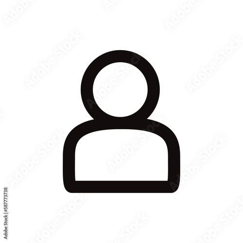 User vector icon. Add member person flat sign design. Man linear pictogram. Illustration of user symbol pictogram. UX UI icon