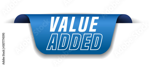Colorful vector flat design banner value added. This sign is well adapted for web design.
