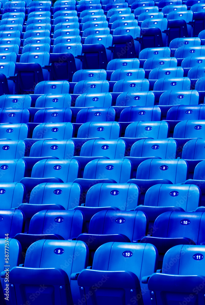 Colorful seats in a stadium. Colorful seats in a stadium.