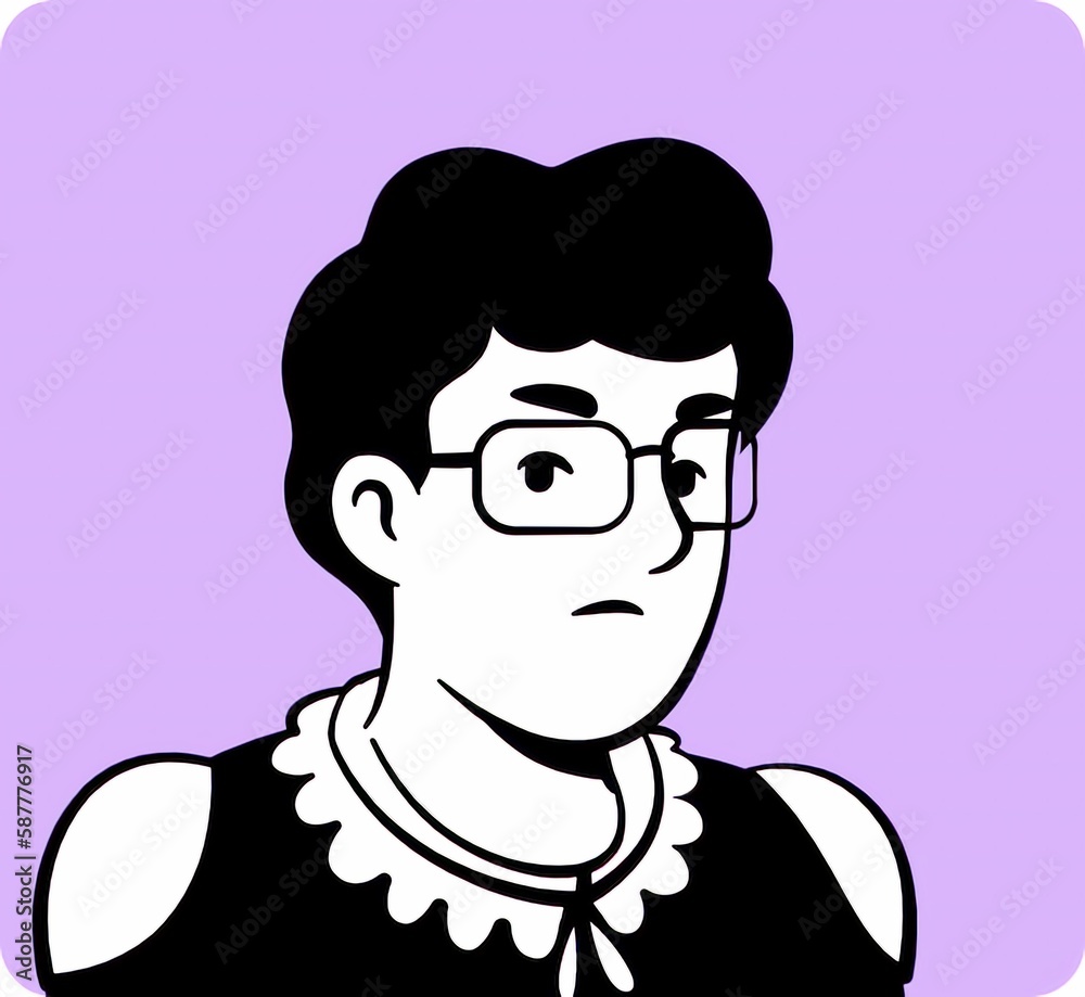 Photo of a young woman wearing glasses and a black top looking at the camera Photo of a young woman wearing glasses and a black top looking at the camera