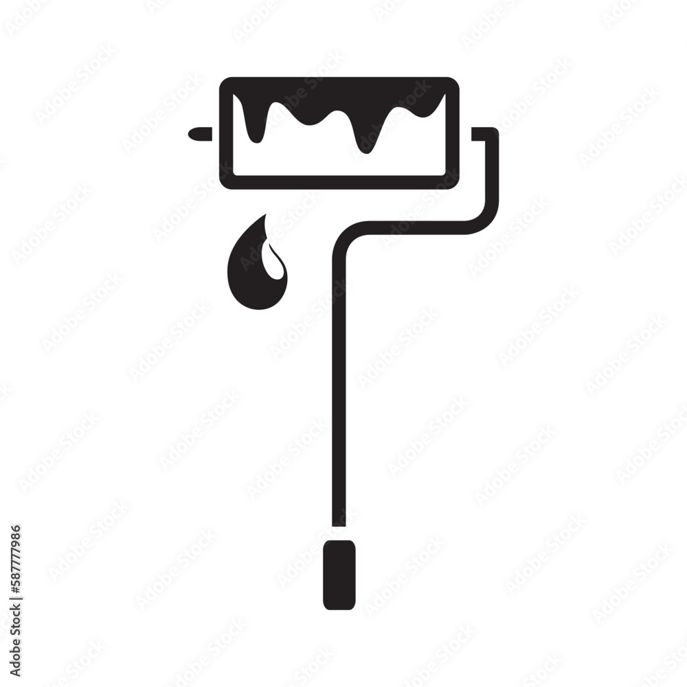 Paint roll vector icon. Paint roller flat sign design. Paint roller symbol. Painter roll symbol pictogram. UX UI icon Paint roll vector icon. Paint roller flat sign design. Paint roller symbol. Painter roll symbol pictogram. UX UI icon