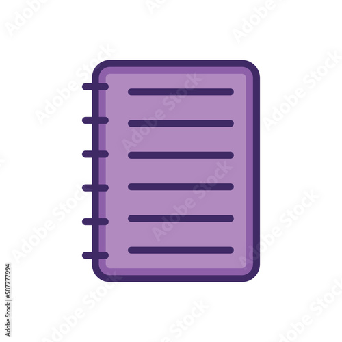 Notebook icon vector stock.