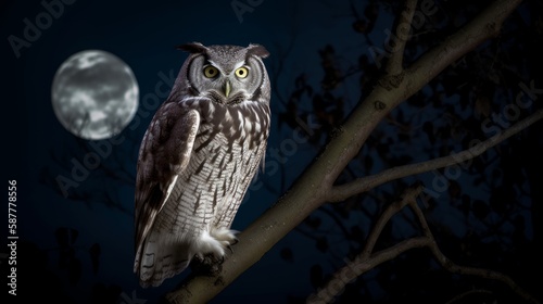 Owl at Night, Generative AI