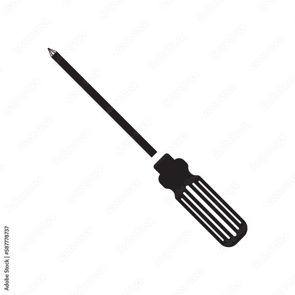 Screwdriver vector icon. Turn-screw tool flat sign design. Screwdriver flat symbol pictogram. UX UI icon Screwdriver vector icon. Turn-screw tool flat sign design. Screwdriver flat symbol pictogram. UX UI icon