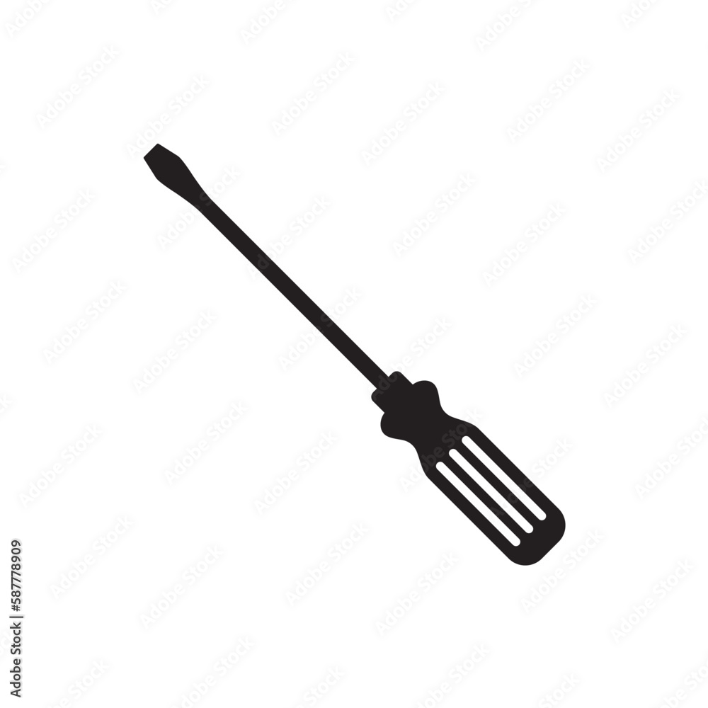 Screwdriver vector icon. Turn-screw tool flat sign design. Screwdriver flat symbol pictogram. UX UI icon Screwdriver vector icon. Turn-screw tool flat sign design. Screwdriver flat symbol pictogram. UX UI icon
