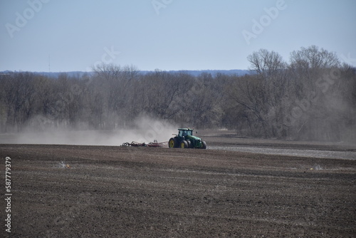 Tractor in a Farm Field