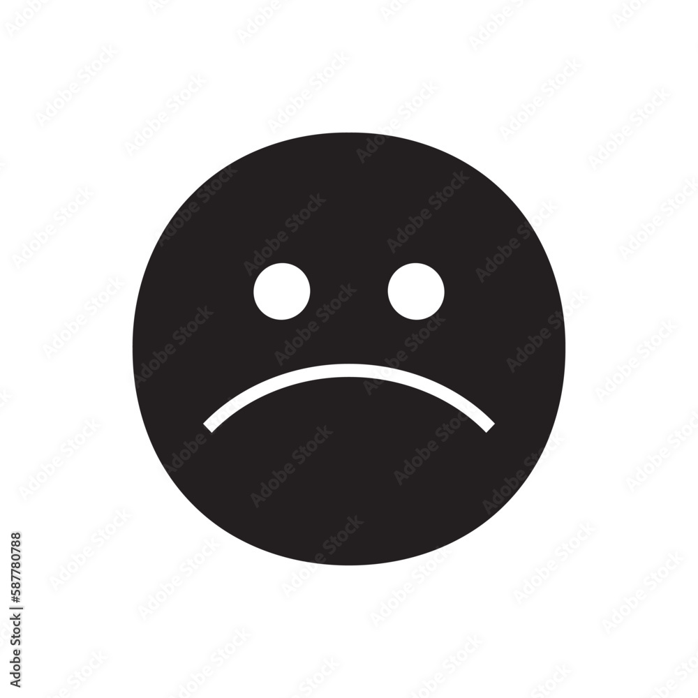 Fototapeta premium Sad face vector icon. Sad face flat sign design. Smiley linear symbol pictogram. UX UI icon