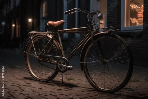 Illustration of bicycle by generative ai